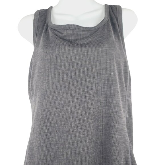 Prana Women's Dark Grey Built-in-Bra Racerback Activewear Tank Top Size XL - Picture 1 of 9